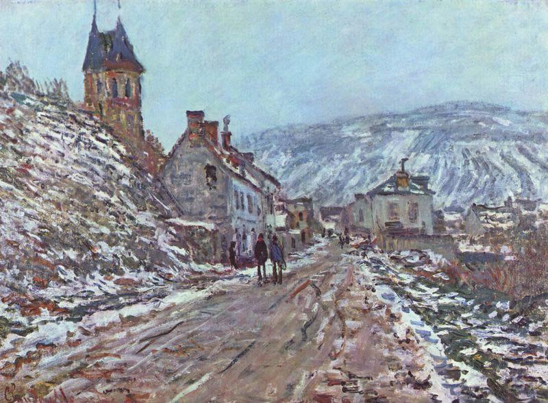 Claude Monet Street near Vetheuil in Winter oil painting image